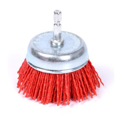Щетка крацовка чашечная для дрели (нейлон) 