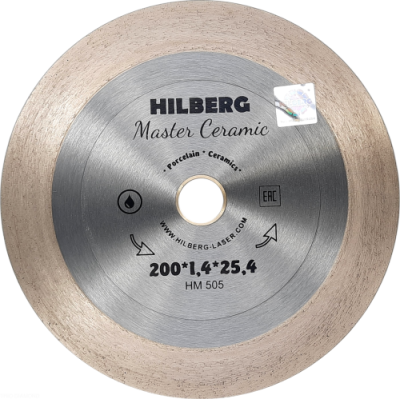 Диск алмазный 200х25,4 Hilberg Master Сeramic HM505																				