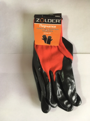 Перчатки полиэстер с нитриловым покрытием, ZOLDER арт. DJ003